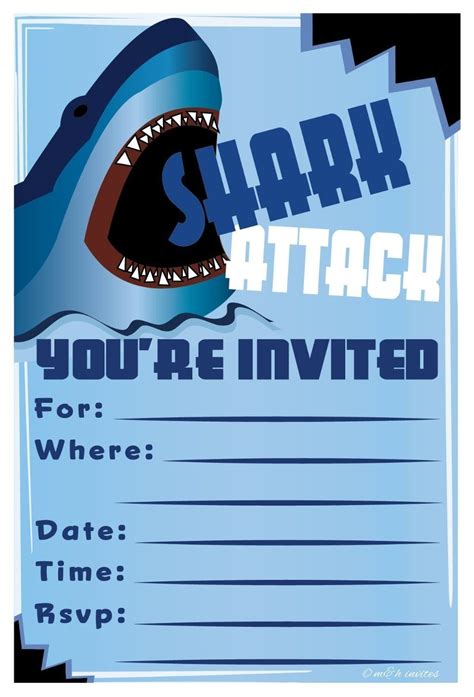 Free Shark Birthday Printables